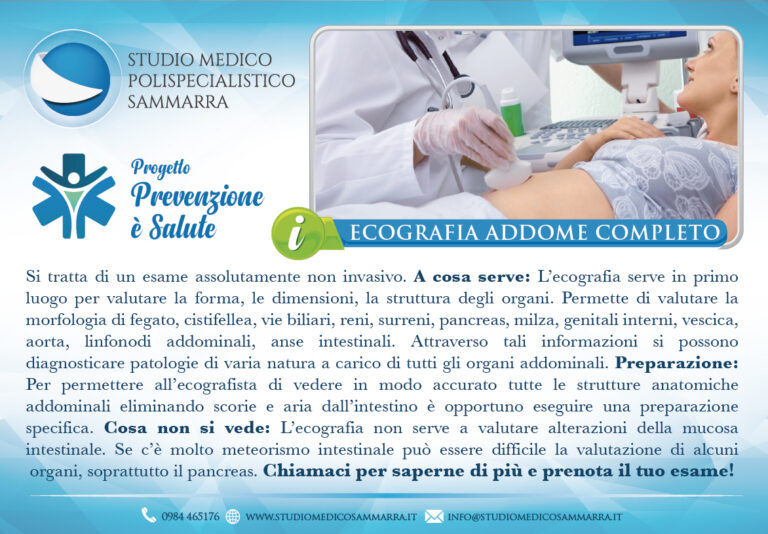 Ecografia Addome Completo – Studio Medico Sammarra