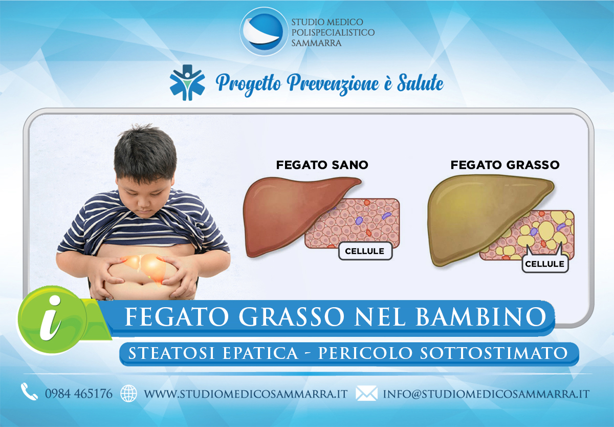 Fegato grasso nel bambino, pericolo sottostimato ma reale a Cosenza e Rende
